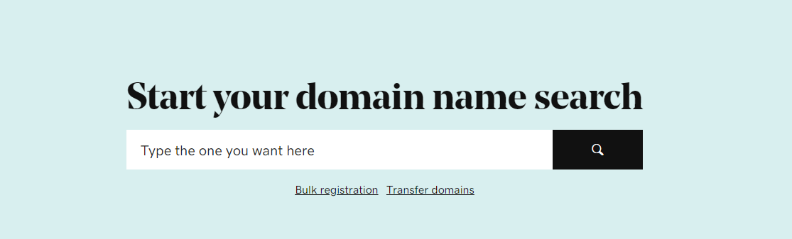 How to do a domain name search on Godaddy India
